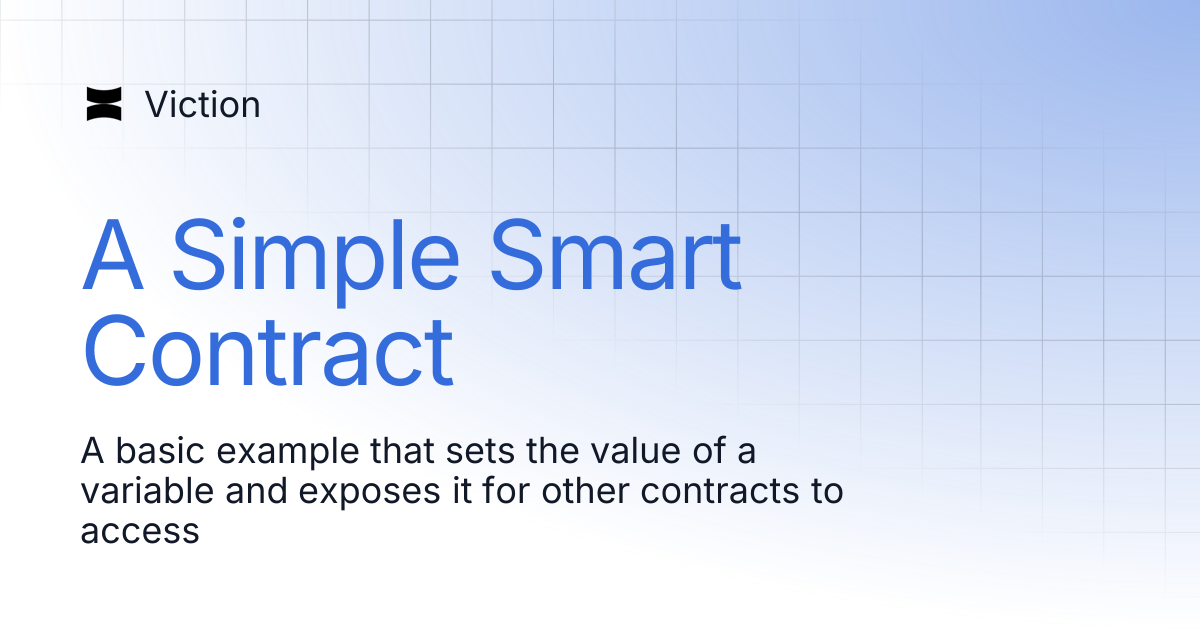A Simple Smart Contract | Viction