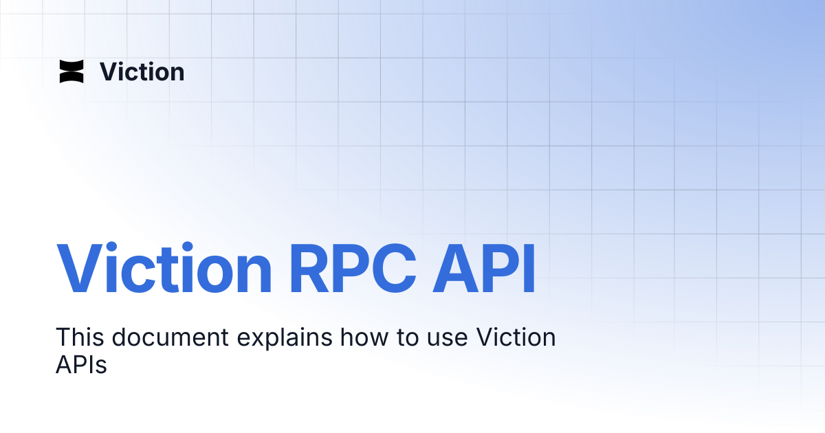 Viction RPC API | Viction